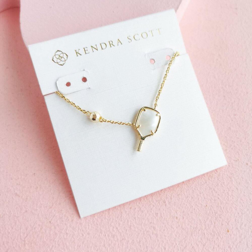 Kendra Scott - Pickleball Ivory Mother-of-Pearl Gold Necklace - NEW
